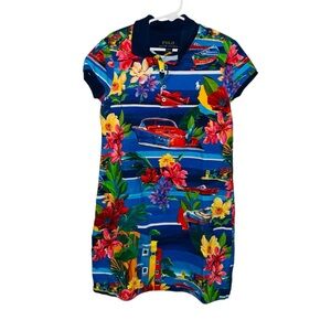 Polo Ralph Lauren Girls Collared Floral Boat Print Dress